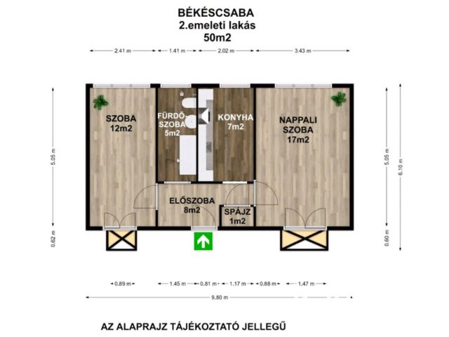 Kiadó 2.emeleti, igényesen felújított, klimatizált lakás